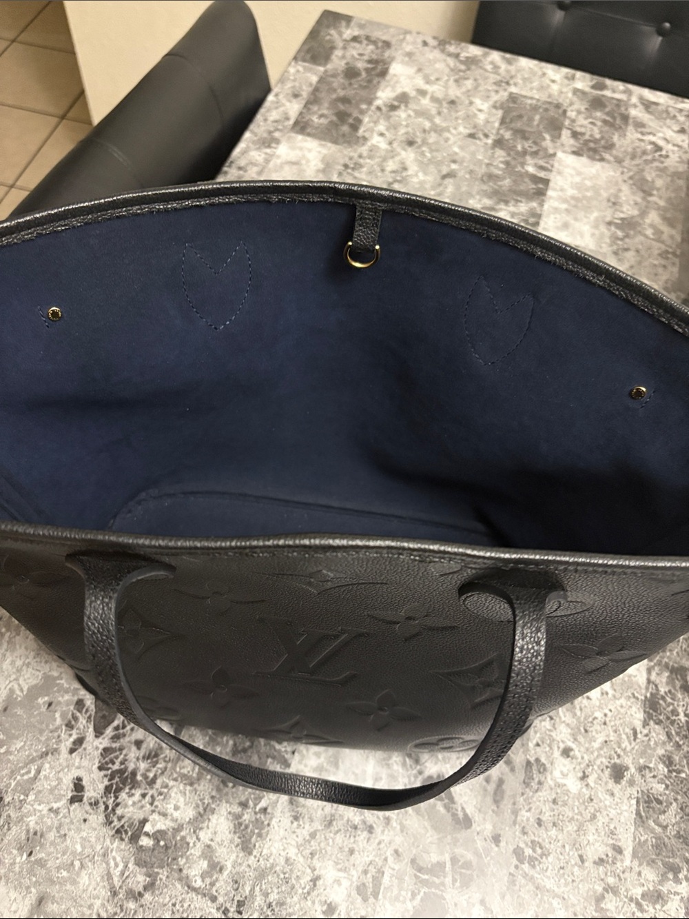 Louis Vuitton neverfull black empreinte leather - Picture 2 of 8